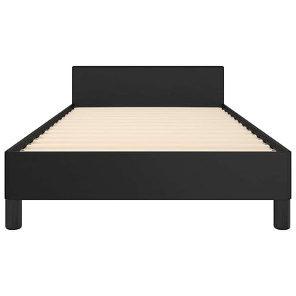 vidaXL Bed Frame without Mattress Black Twin XL Faux Leather