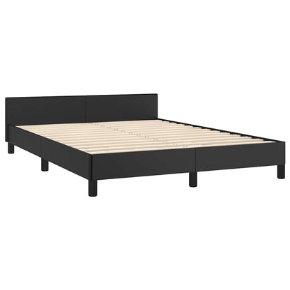 vidaXL Bed Frame without Mattress Black Full Faux Leather