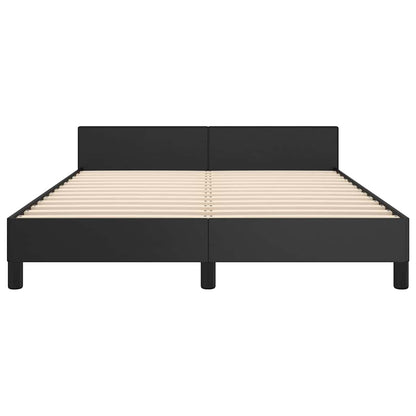 vidaXL Bed Frame without Mattress Black Full Faux Leather