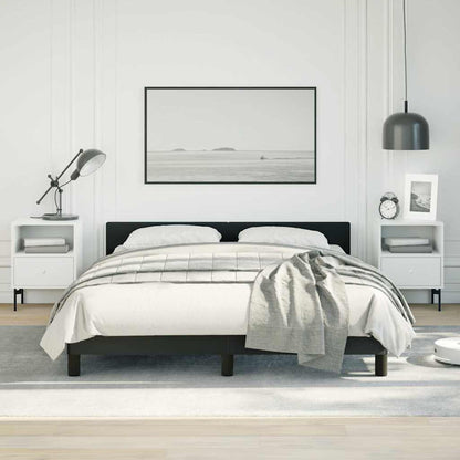 vidaXL Bed Frame without Mattress Black Full Faux Leather
