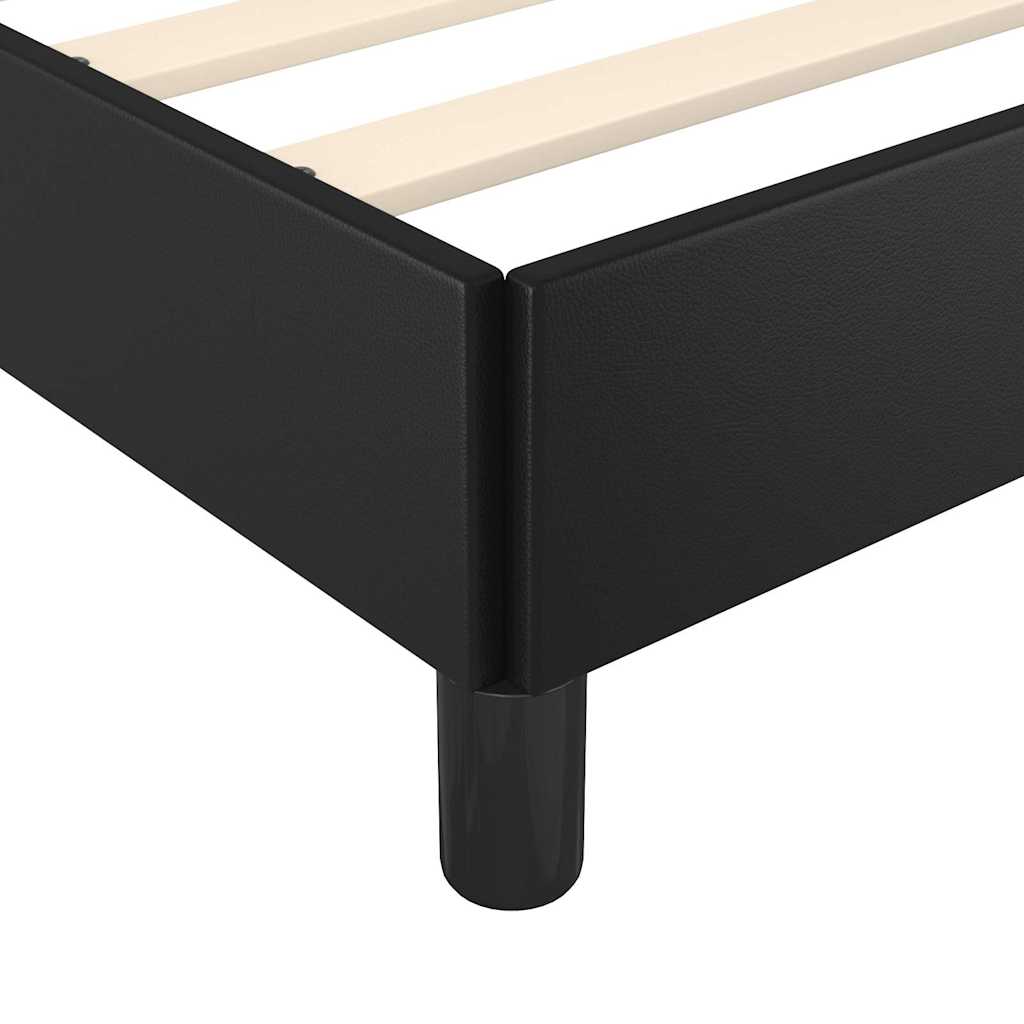 vidaXL Bed Frame without Mattress Black Queen Faux Leather