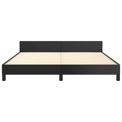vidaXL Bed Frame without Mattress Black King Faux Leather
