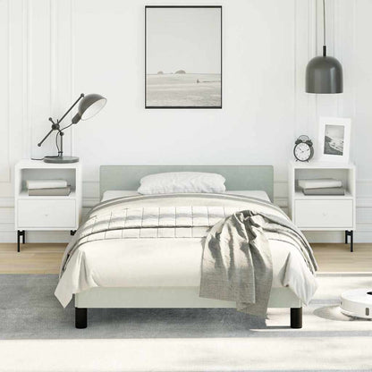 vidaXL Bed Frame without Mattress Light Grey Twin Velvet