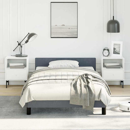 vidaXL Bed Frame without Mattress Dark Grey Twin Velvet