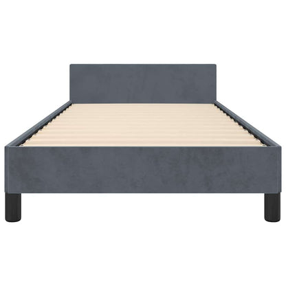 vidaXL Bed Frame without Mattress Dark Grey Twin XL Velvet