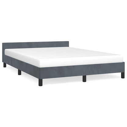 vidaXL Bed Frame without Mattress Dark Grey Full Velvet