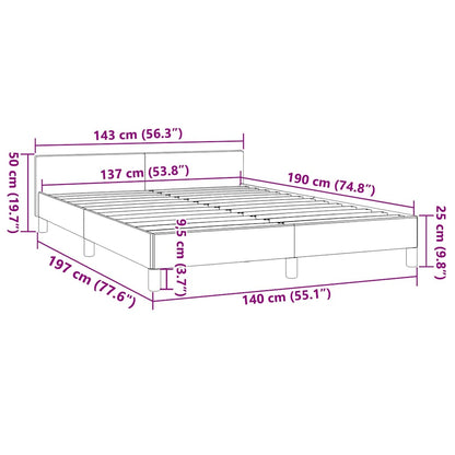vidaXL Bed Frame without Mattress Dark Grey Full Velvet