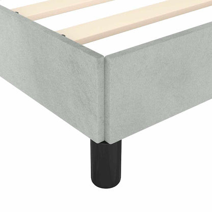 vidaXL Bed Frame without Mattress Light Grey Queen Velvet