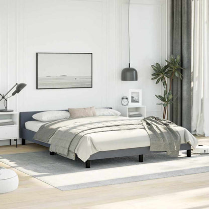 vidaXL Bed Frame without Mattress Dark Grey Queen Velvet