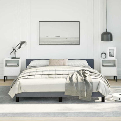 vidaXL Bed Frame without Mattress Dark Grey Queen Velvet
