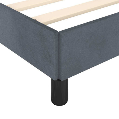 vidaXL Bed Frame without Mattress Dark Grey King Velvet