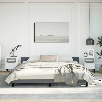 vidaXL Bed Frame without Mattress Dark Grey King Velvet