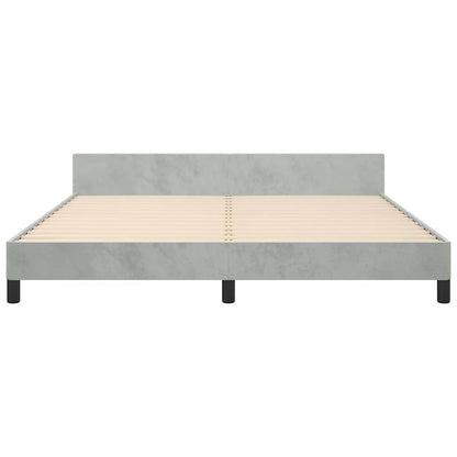 vidaXL Bed Frame without Mattress Light Grey California King Velvet