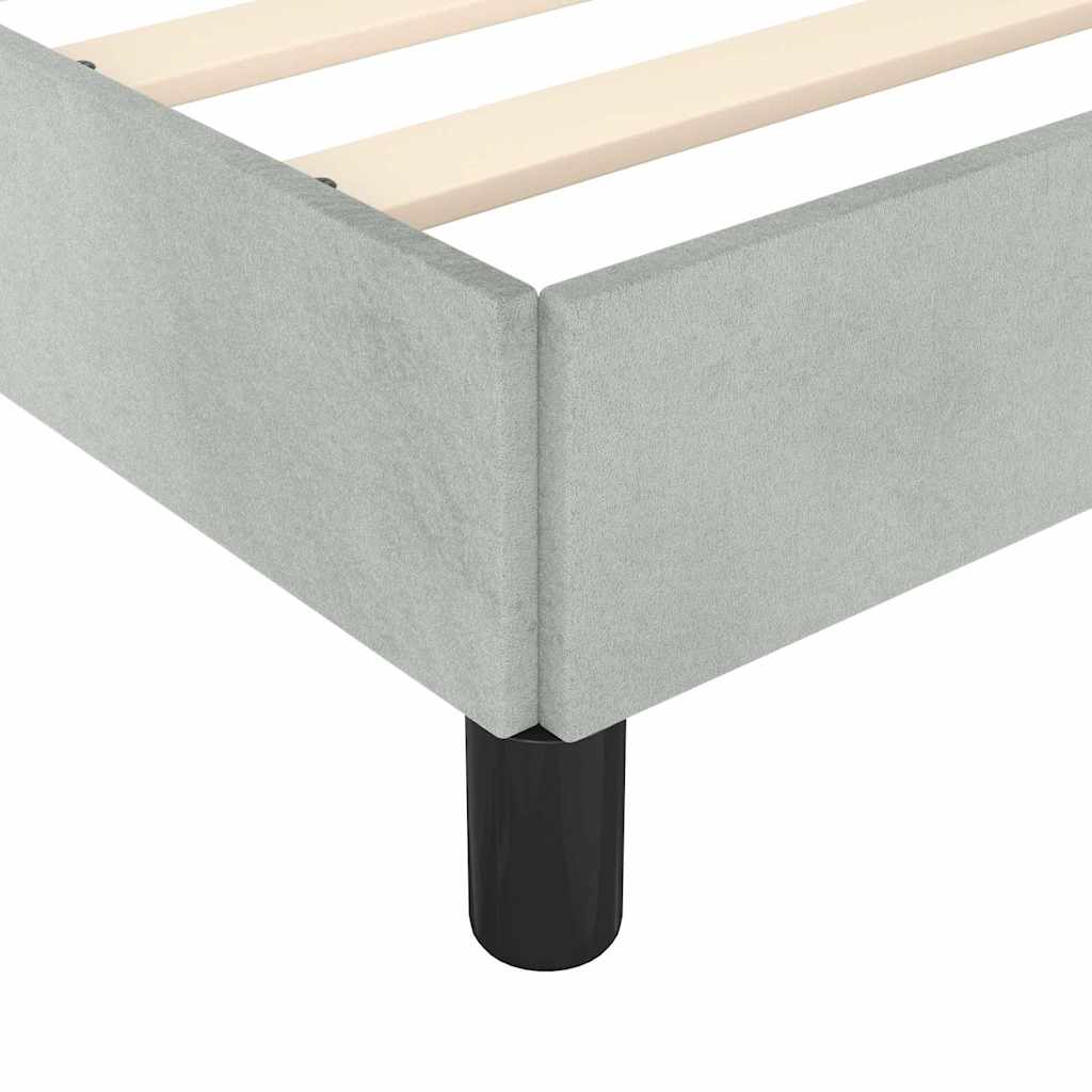 vidaXL Bed Frame without Mattress Light Grey California King Velvet
