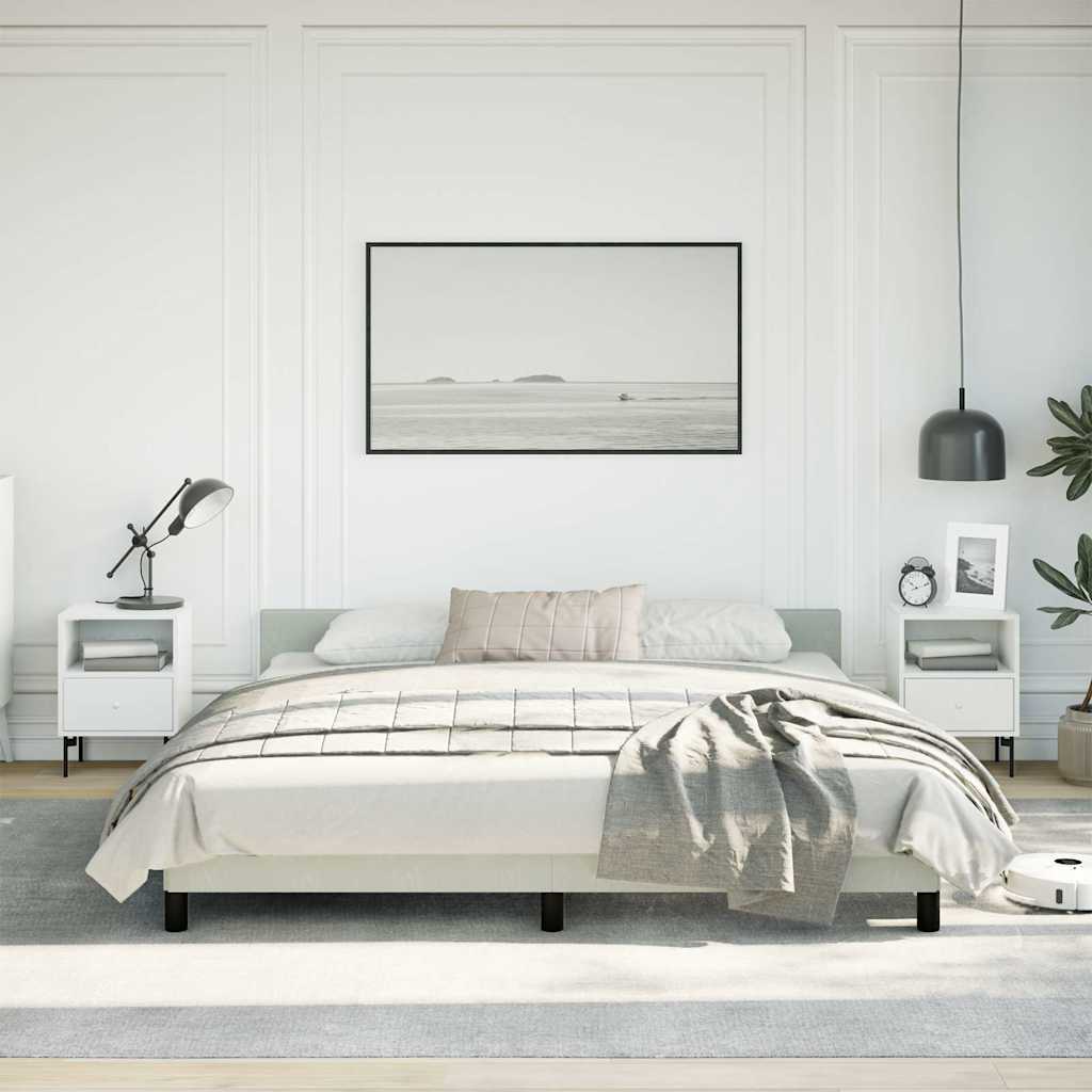 vidaXL Bed Frame without Mattress Light Grey California King Velvet
