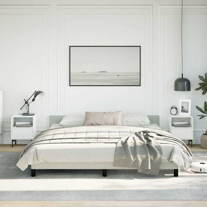 vidaXL Bed Frame without Mattress Light Grey California King Velvet