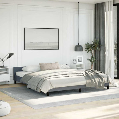 vidaXL Bed Frame without Mattress Dark Grey California King Velvet