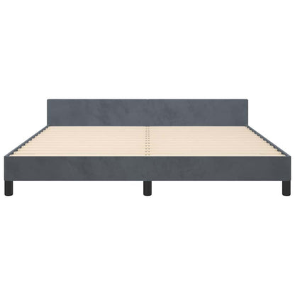 vidaXL Bed Frame without Mattress Dark Grey California King Velvet