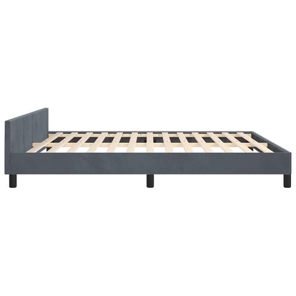 vidaXL Bed Frame without Mattress Dark Grey California King Velvet