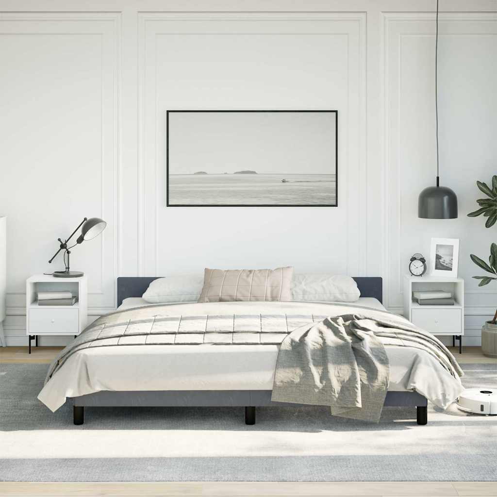 vidaXL Bed Frame without Mattress Dark Grey California King Velvet