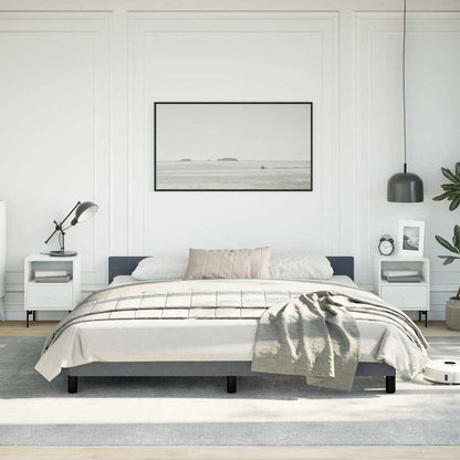 vidaXL Bed Frame without Mattress Dark Grey California King Velvet
