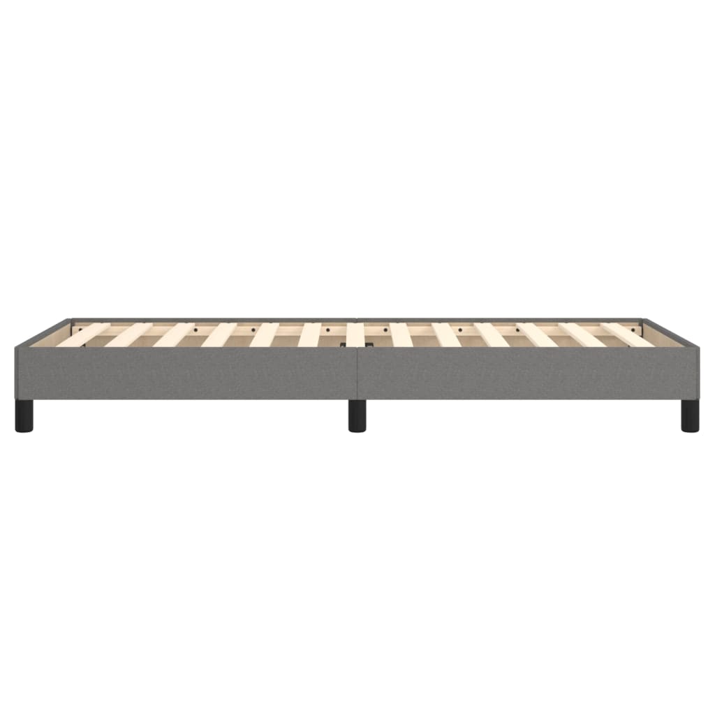 vidaXL Bed Frame without Mattress Dark Grey 90x190 cm Single Single Fabric