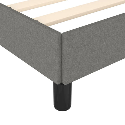 vidaXL Bed Frame without Mattress Dark Grey 90x190 cm Single Single Fabric
