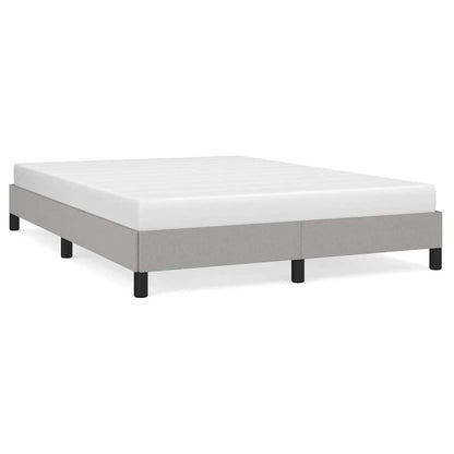 vidaXL Bed Frame without Mattress Light Grey 135x190 cm Double Fabric