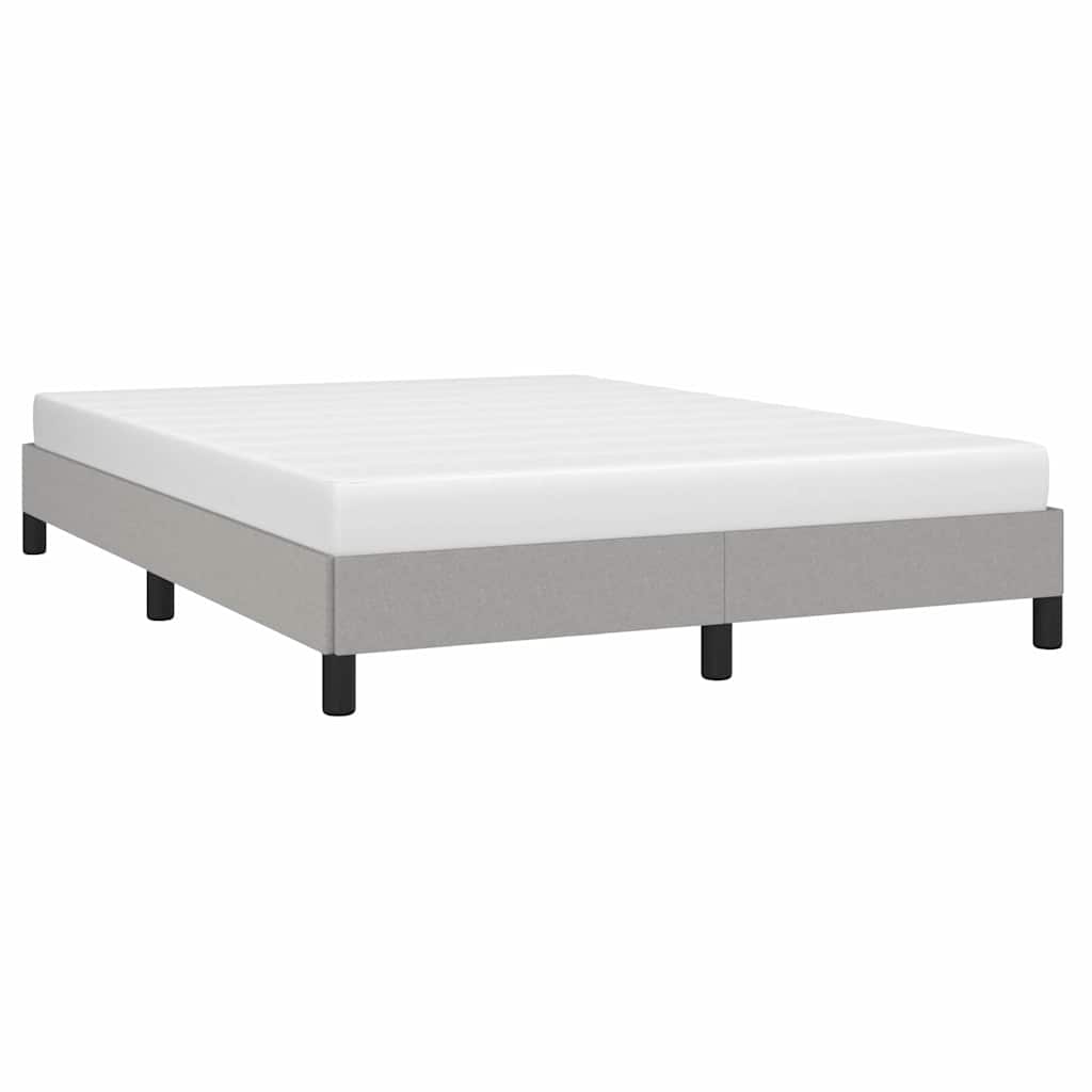 vidaXL Bed Frame without Mattress Light Grey 135x190 cm Double Fabric