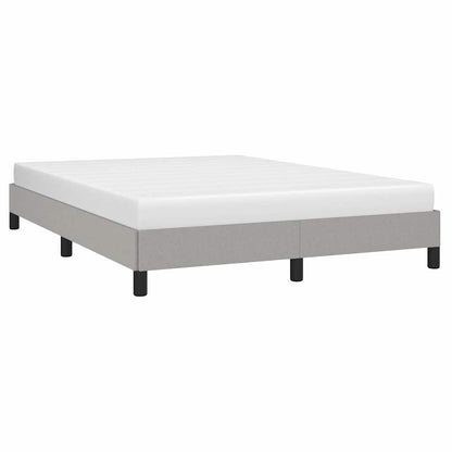 vidaXL Bed Frame without Mattress Light Grey 135x190 cm Double Fabric