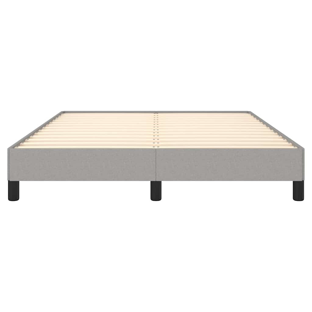 vidaXL Bed Frame without Mattress Light Grey 135x190 cm Double Fabric