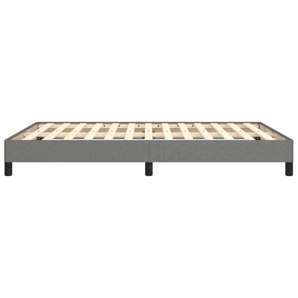vidaXL Bed Frame without Mattress Dark Grey 135x190 cm Double Double Fabric