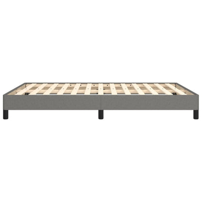 vidaXL Bed Frame without Mattress Dark Grey 135x190 cm Double Double Fabric
