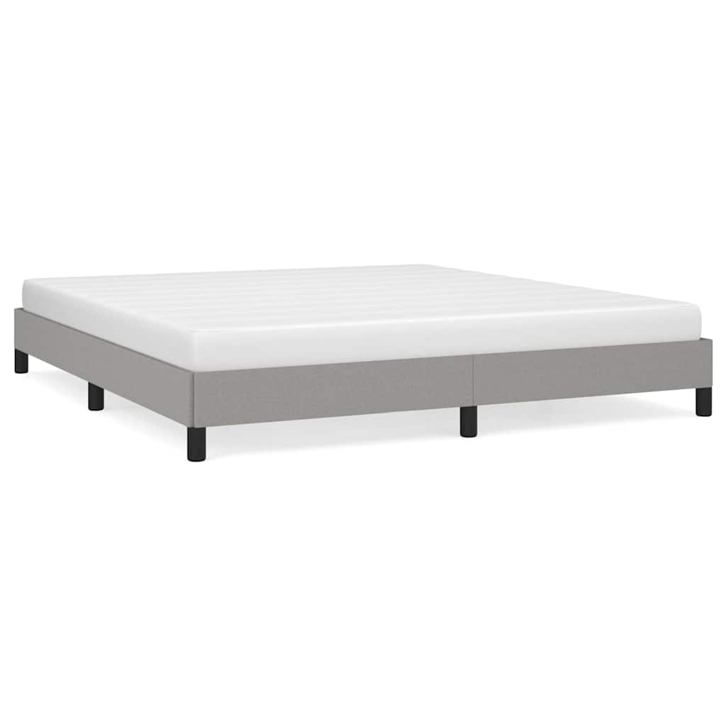 vidaXL Bed Frame without Mattress Light Grey Super King Fabric