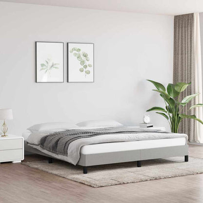 vidaXL Bed Frame without Mattress Light Grey Super King Fabric