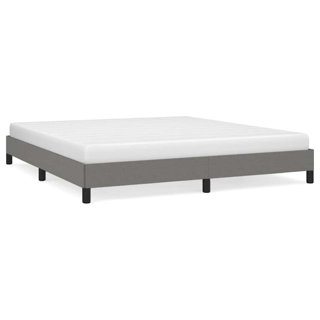 vidaXL Bed Frame without Mattress Dark Grey Super King Fabric