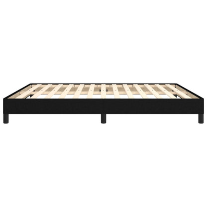 vidaXL Bed Frame without Mattress Black 180x200 cm Super King Super King Fabric