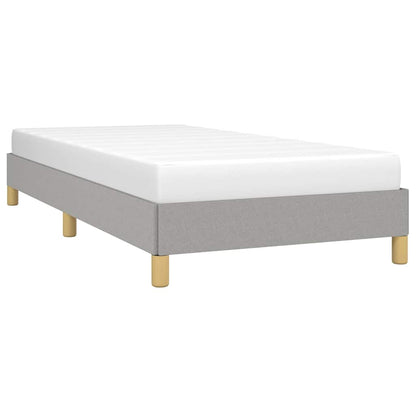 vidaXL Bed Frame without Mattress Light Grey 90x190 cm Single Fabric