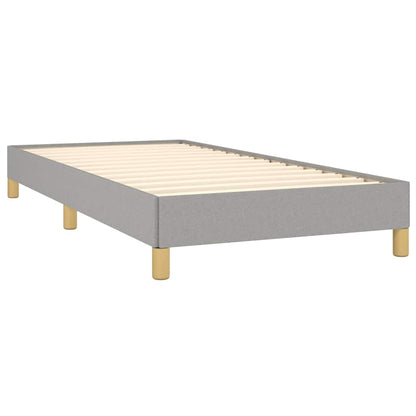 vidaXL Bed Frame without Mattress Light Grey 90x190 cm Single Fabric