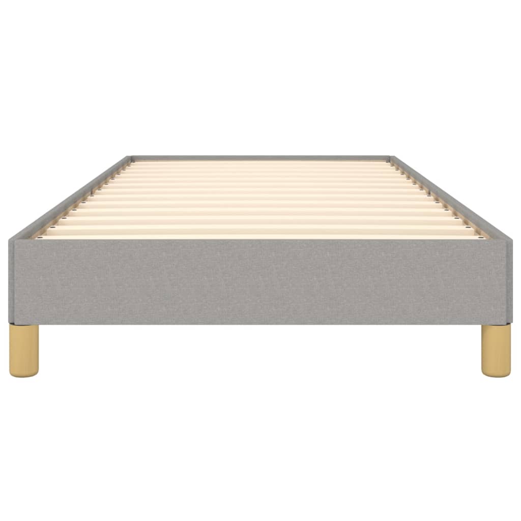 vidaXL Bed Frame without Mattress Light Grey 90x190 cm Single Single Fabric
