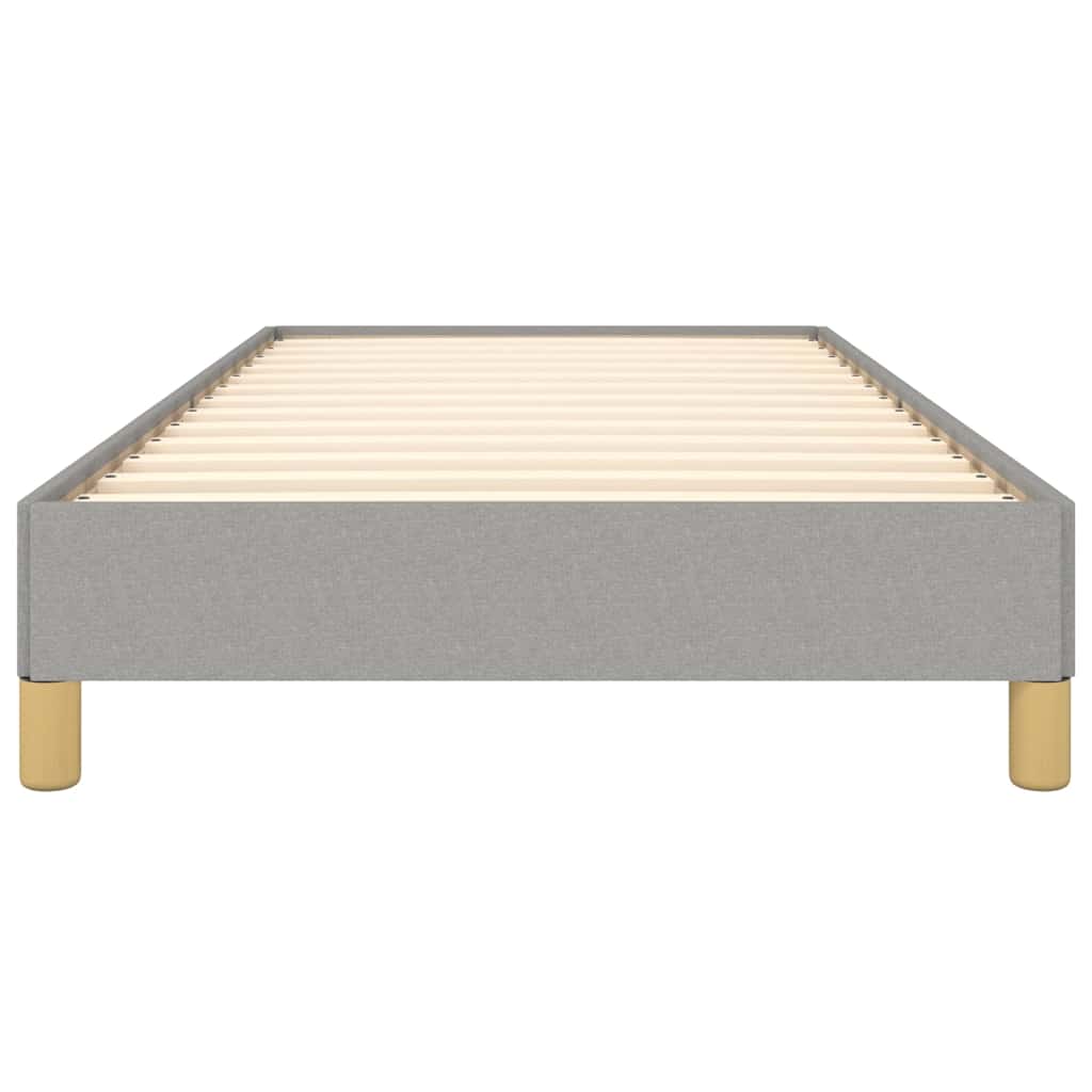 vidaXL Bed Frame without Mattress Light Grey 90x190 cm Single Fabric