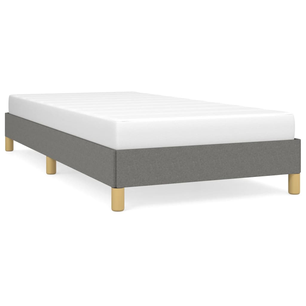vidaXL Bed Frame without Mattress Dark Grey 90x190 cm Single Single Fabric