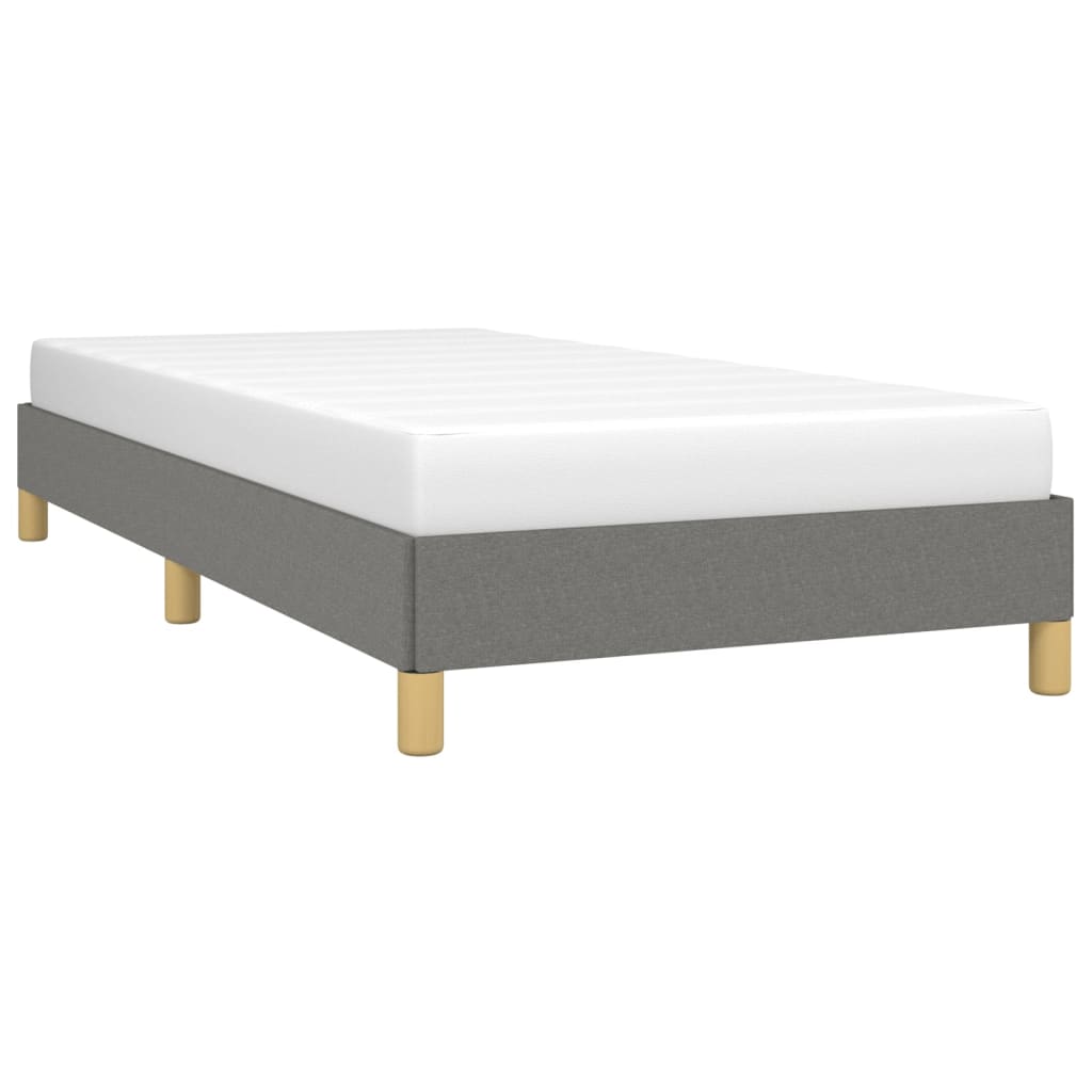 vidaXL Bed Frame without Mattress Dark Grey 90x190 cm Single Single Fabric