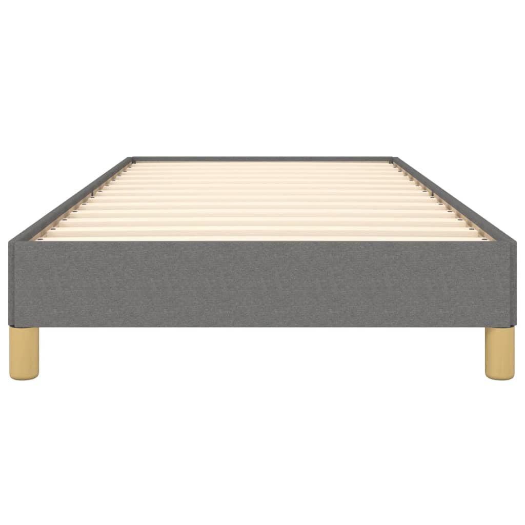vidaXL Bed Frame without Mattress Dark Grey 90x190 cm Single Single Fabric