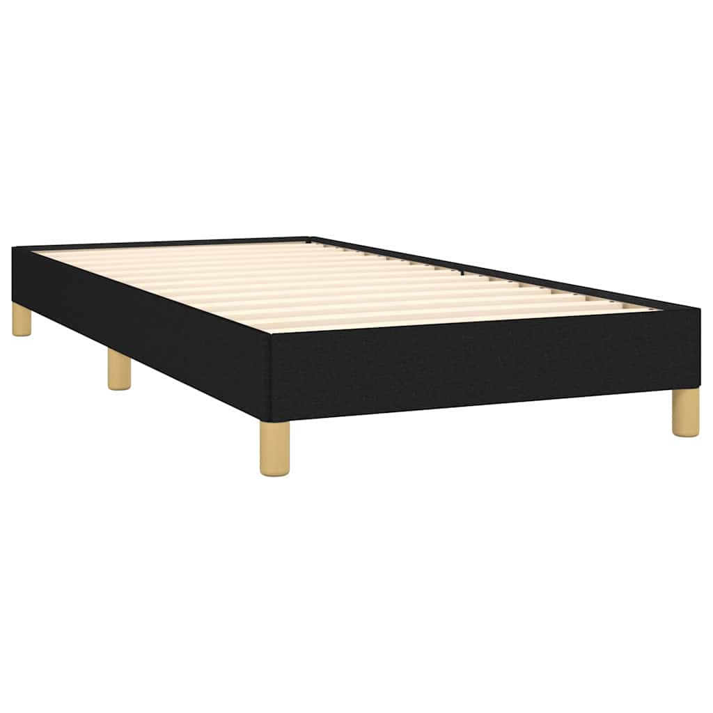 vidaXL Bed Frame without Mattress Black 90x190 cm Single Fabric