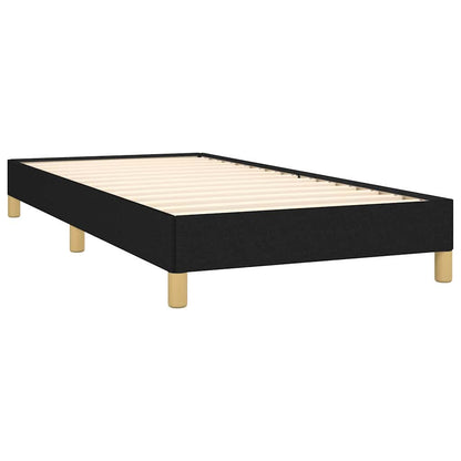 vidaXL Bed Frame without Mattress Black 90x190 cm Single Fabric
