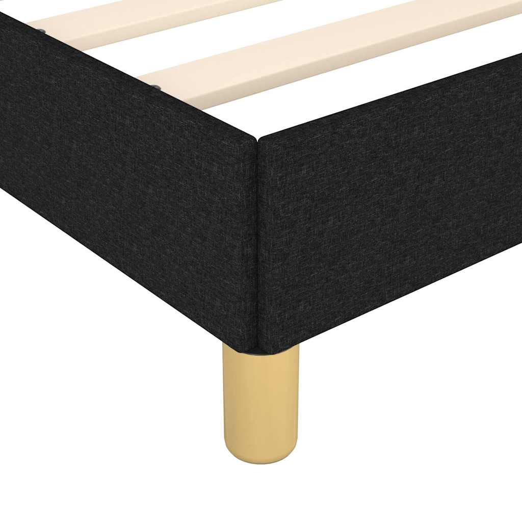 vidaXL Bed Frame without Mattress Black 90x190 cm Single Fabric