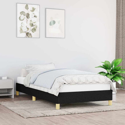 vidaXL Bed Frame without Mattress Black 90x190 cm Single Fabric