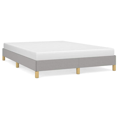 vidaXL Bed Frame without Mattress Light Grey 135x190 cm Double Fabric