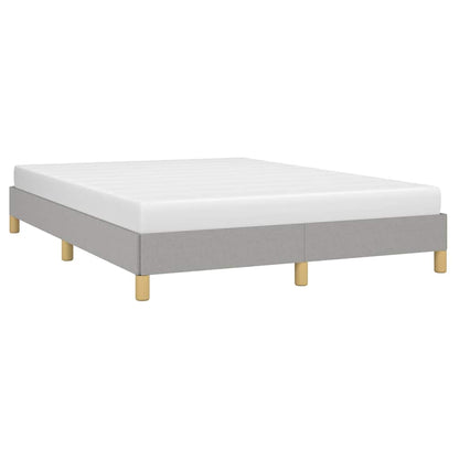 vidaXL Bed Frame without Mattress Light Grey 135x190 cm Double Fabric